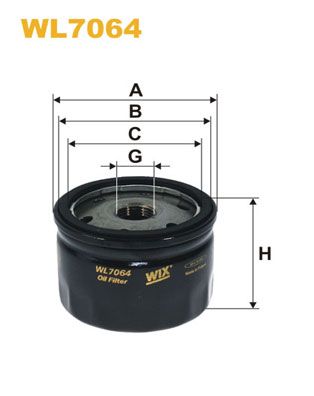 WIX FILTERS alyvos filtras WL7064